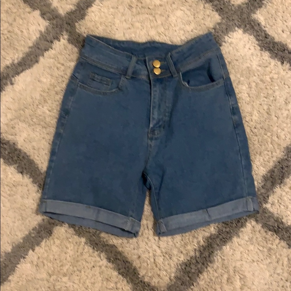 Shein xs denim high waisted shorts